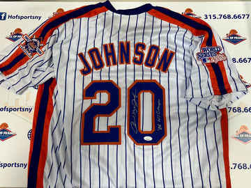 HOWARD JOHNSON SIGNED NY METS CUSTOM 1986 JERSEY INSC 86 WS CHAMPS JSA