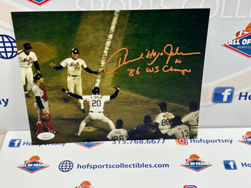 HOWARD JOHNSON SIGNED NY METS 1986 WORLD SERIES 8X10 PHOTO JSA COA