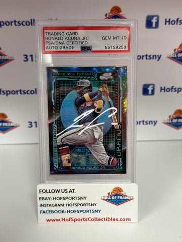 2023 TOPPS CHROME COSMIC RONALD ACUNA SIGNED URANUS PSA 10 AUTO