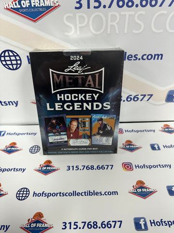 2024 LEAF METAL LEGENDS HOCKY BOX - 3 AUTOS PER BOX