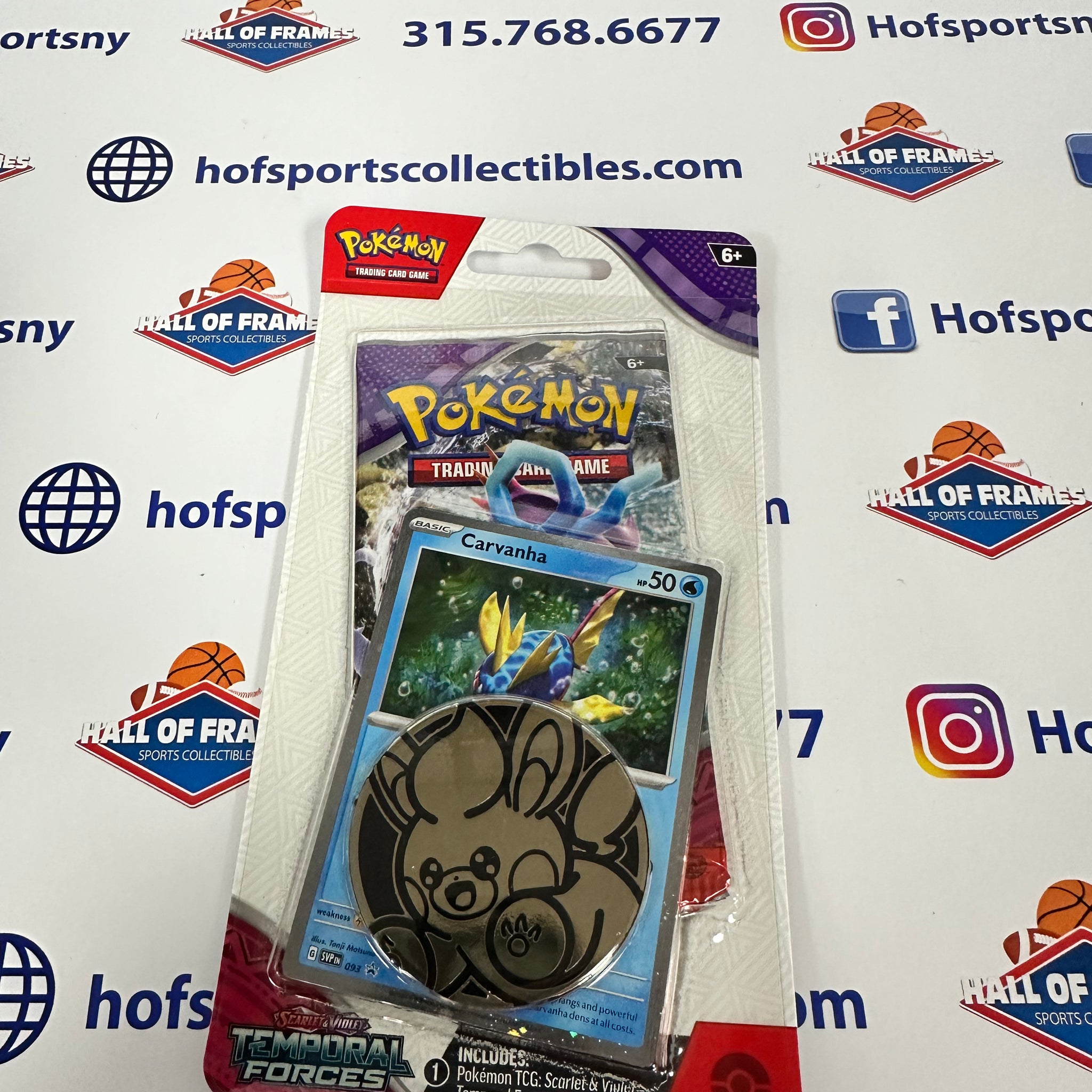 POKEMON TEMPORAL FORCES BLISTER PACK! CARVANHA PROMO!