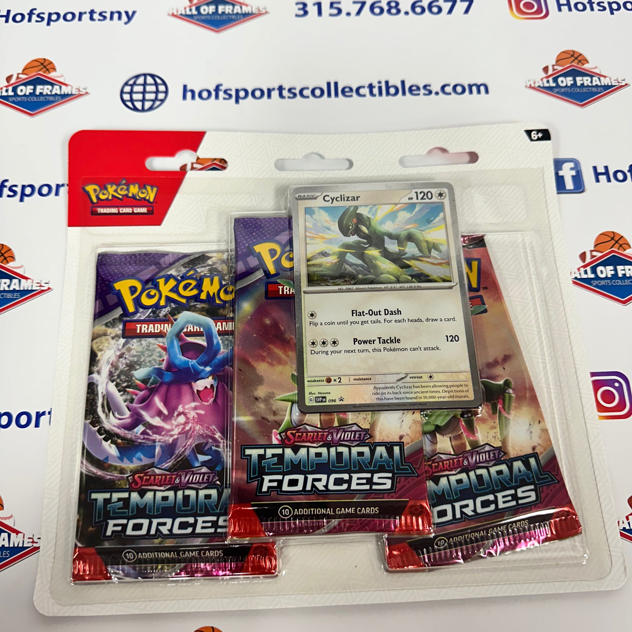 POKEMON TEMPORAL FORCES BLISTER 3 PACK! CYCLIZAR PROMO!