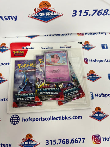 POKEMON TEMPORAL FORCES BLISTER 3 PACK! CLEFFA PROMO!