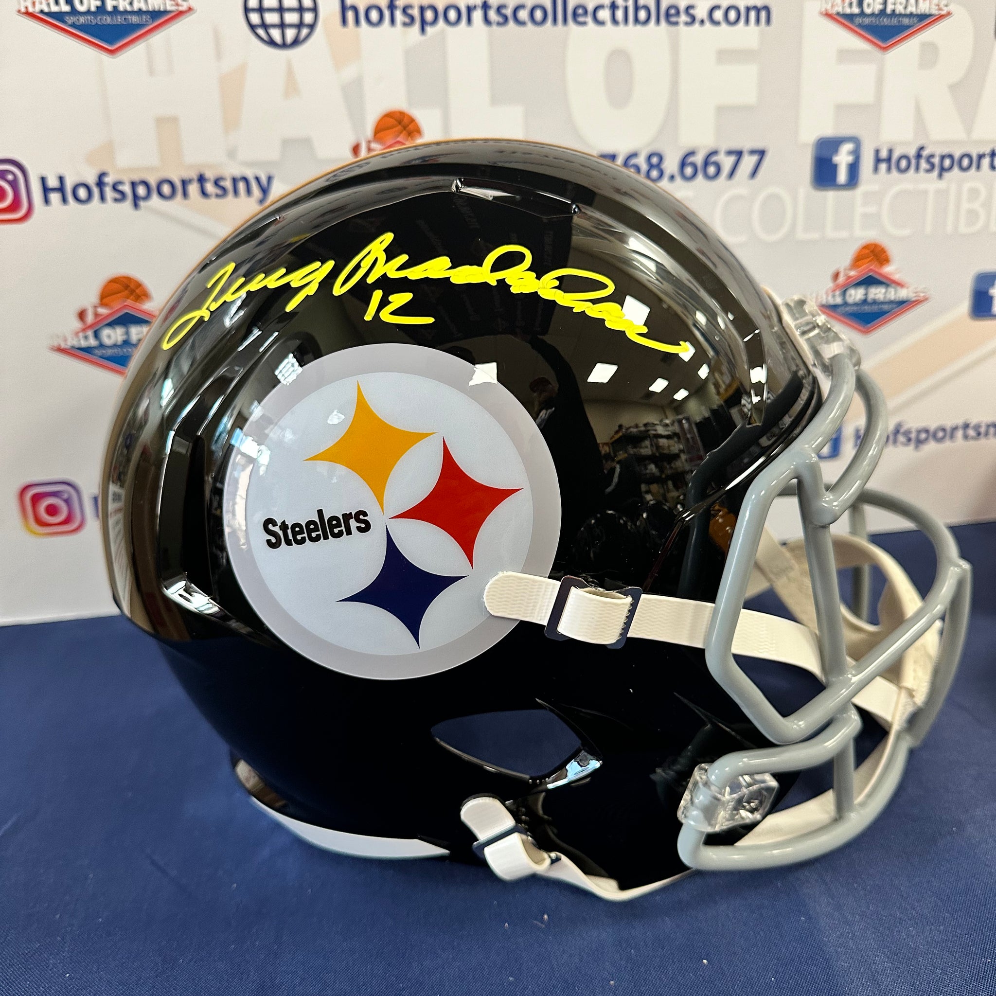 TERRY BRADSHAW PITTSBURGH STEELERS SIGNED F/S REPLICA HELMET! BAS AUTHENTIC!