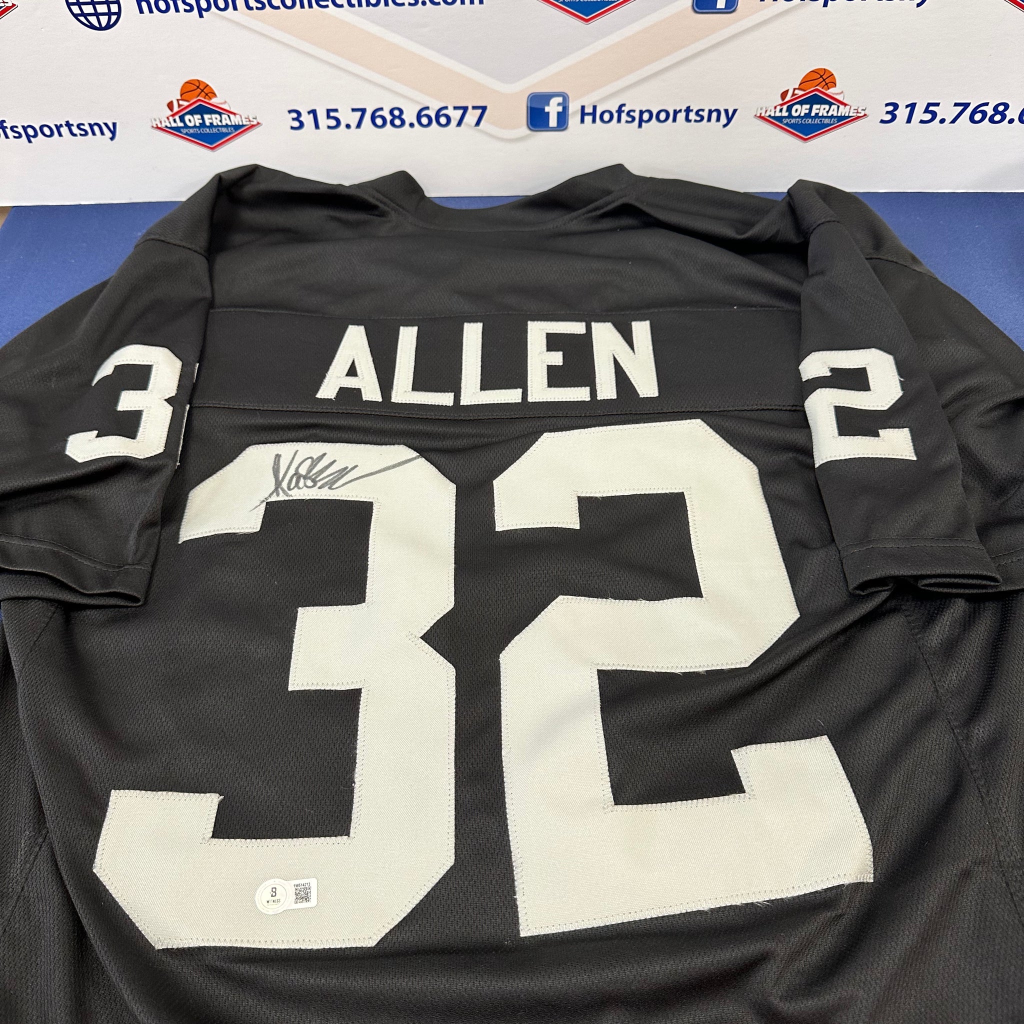 MARCUS ALLEN OAKLAND RAIDERS SIGNED CUSTOM JERSEY! BAS AUTHENTIC!