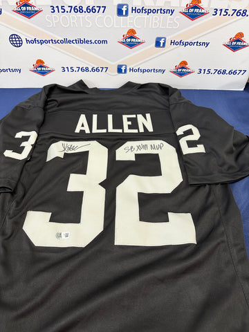 MARCUS ALLEN OAKLAND RAIDERS SIGNED CUSTOM JERSEY! INSCRP. SB XVIII MVP! BAS AUTHENTIC!