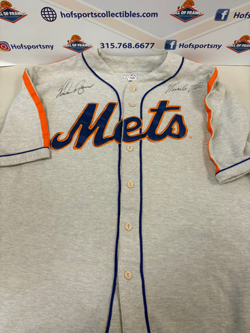 NOLAN RYAN SIGNED THROWBACK METS JERSEY INSCRIBED "MIRACLE METS" - PSA COA