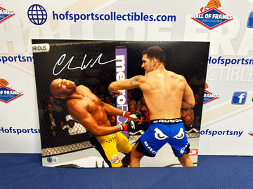CHRIS WEIDMAN SIGNED UFC 162 SILVA KNOCKOUT 11X14 PHOTO BAS COA