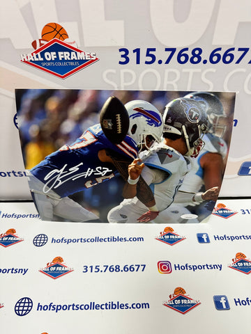 AJ EPENESA SIGNED BILLS 8X10 SACK PHOTO - JSA COA