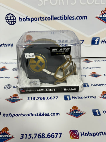 PITTSBURGH STEELERS SPEED SLATE MINI FOOTBALL HELMET
