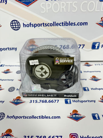 PITTSBURGH STEELERS SPEED SALUTE THE SERVICE MINI FOOTBALL HELMET