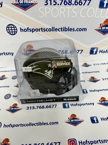 NEW ENGLAND PATRIOTS SPEED SALUTE THE SERVICE MINI FOOTBALL HELMET