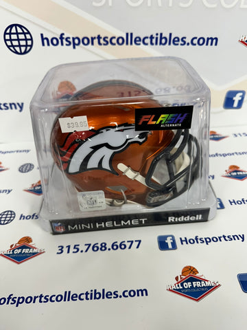 DENVER BRONCOS SPEED FLASH MINI FOOTBALL HELMET