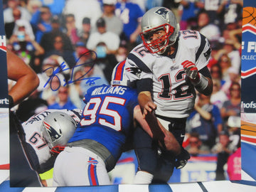 KYLE WILLIAMS Signed 8x10 Photo Sacking Tom Brady