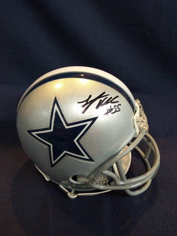 LEIGHTON VANDER ESCH SIGNED COWBOYS MINI HELMET JSA COA