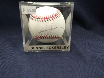 DENNIS ECKERSLEY SIGNED BASEBALL A'S - HOF COA