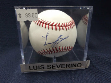 LUIS SEVERINO SIGNED BASBEALL YANKEES STEINER COA