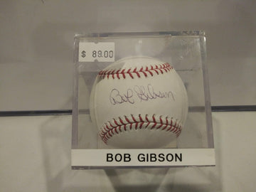 BOB GIBSON CARDINALS SIGNED MLB BASEBALL  - TRISTAR COA