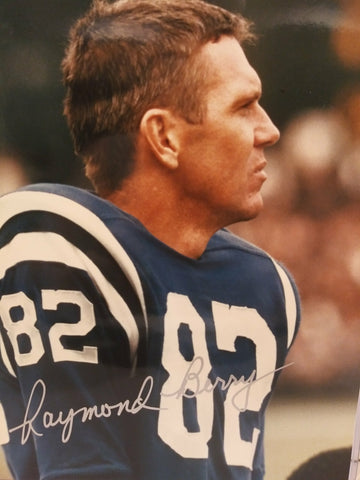 RAYMOND BERRY COLTS SIGNED 8X10  - HOF COA