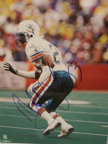 TROY VINCENT DOLPHINS SIGNED 8X10 - HOF COA