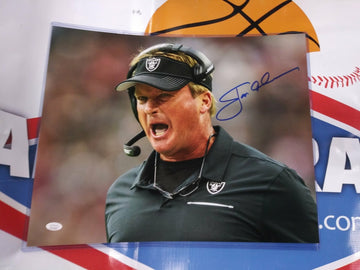 JON GRUDEN SIGNED RAIDERS YELLING 16X20 PHOTO - JSA COA