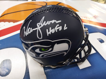 WARREN MOON SEAHAWKS SIGNED MINI HELMET - JSA COA