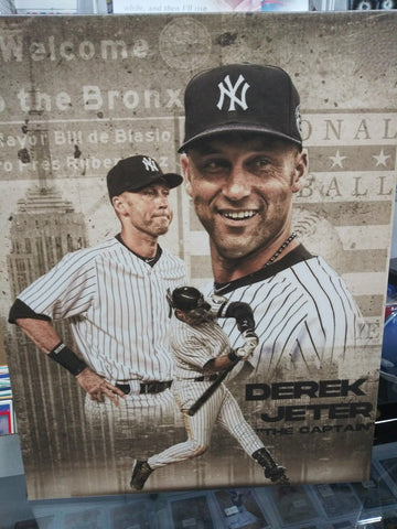 DEREK JETER YANKEES 16X20 CUSTOM CANVAS PRINT - READY TO HANG