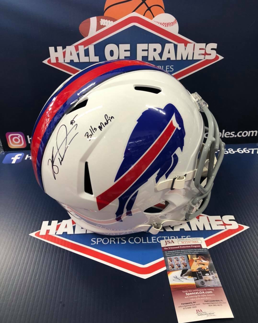 Kyle Williams Signed Full Size Deluxe Replica Helmet Insc. 