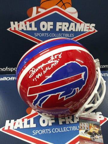 THURMAN THOMAS SIGNED FS REPLICA BILLS HELMET INSC. 1991 NFL MVP - JSA COA