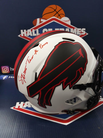 Sean McDermott Signed Bills LUNAR FS Replica Helmet TRUST THE PROCESS