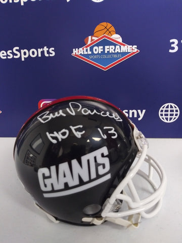 BILL PARCELLS SIGNED NY GIANTS MINI HELMET INSC. HOF 13 - JSA COA