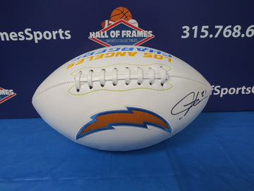 LADAINIAN TOMLINSON SIGNED LOGO FOOTBALL - JSA COA CHARGERS