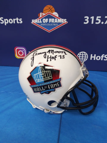 LENNY MOORE SIGNED HOF LOGO MINI HELMET - COLTS