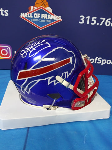 JIM KELLY SIGNED BILLS FLASH MINI HELMET - JSA COA