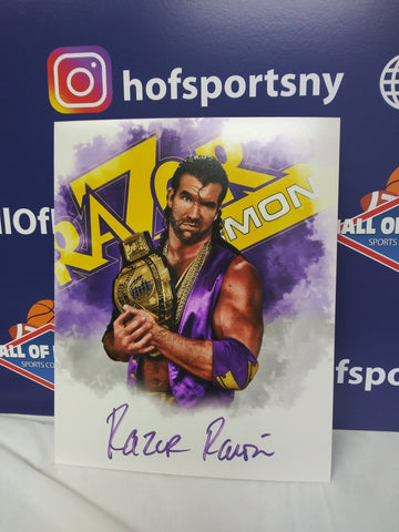 RAZOR RAMON / SCOTT HALL SIGNED WWE 11X14 PHOTO - JSA COA
