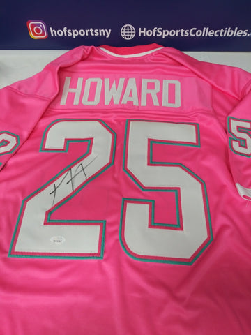 XAVIEN HOWARD SIGNED DOLPHINS CUSTOM PINK JERSEY - JSA COA