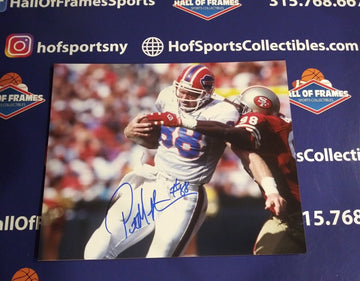 PETE METZELAARS SIGNED BUFFALO BILLS 8X10 PHOTO (A) - HOF COA