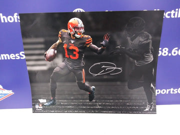 ODELL BECKHAM SIGNED BROWNS 11X14 SPOTLIGHT PHOTO - FANATICS COA