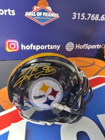 HINES WARD SIGNED STEELERS MINI HELMET JSA COA