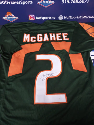 WILLIS MCGAHEE SIGNED MIAMI HURRICANES CUSTOM JERSEY - HOF COA