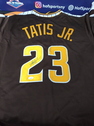 FERNANDO TATIS JR SIGNED PADRES CUSTOM BROWN JERSEY - JSA COA