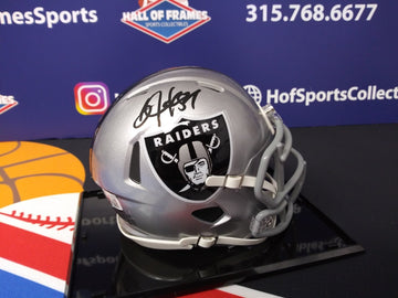 BO JACKSON SIGNED RAIDERS SPEED RAIDERS MINI HELMET - BECKETT COA