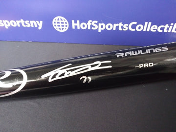 VLADIMIR GUERRERO JR SIGNED RAWLINGS BLACK BAT  - BECKETT COA