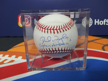 DAVID WRIGHT SIGNED MLB BASEBALL INSC. CAPTAIN AMERICA - JSA COA