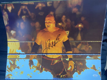 KANE WWE SIGNED 16X20 PHOTO - HOF COA READ