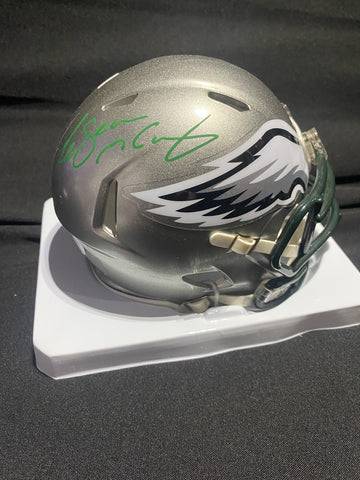 LeSEAN McCOY SIGNED EAGLES FLASH MINI HELMET -JSA COA