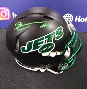 SAUCE GARDNER SIGNED NY JETS BLACK ALTERNATE MINI HELMET - BECKETT