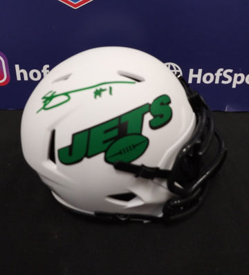 SAUCE GARDNER SIGNED NY JETS LUNAR MINI HELMET - BECKETT