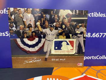 SCOTT BROSIUS SIGNED 1998 WS 11X14 INC 98 WS MVP - BECKETT