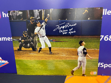 SCOTT BROSIUS SIGNED 2001 WS 11X14 INC DEJA VU ALL OVER AGAIN - BECKETT